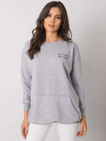 Grey melange kangaroo sweatshirt Amalfi RUE PARIS