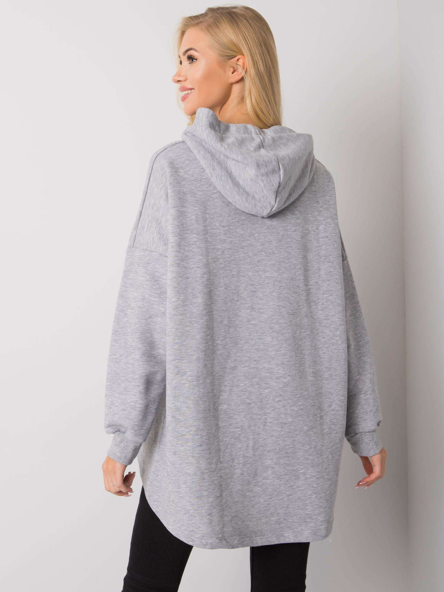 Grey melange Fallon kangaroo sweatshirt