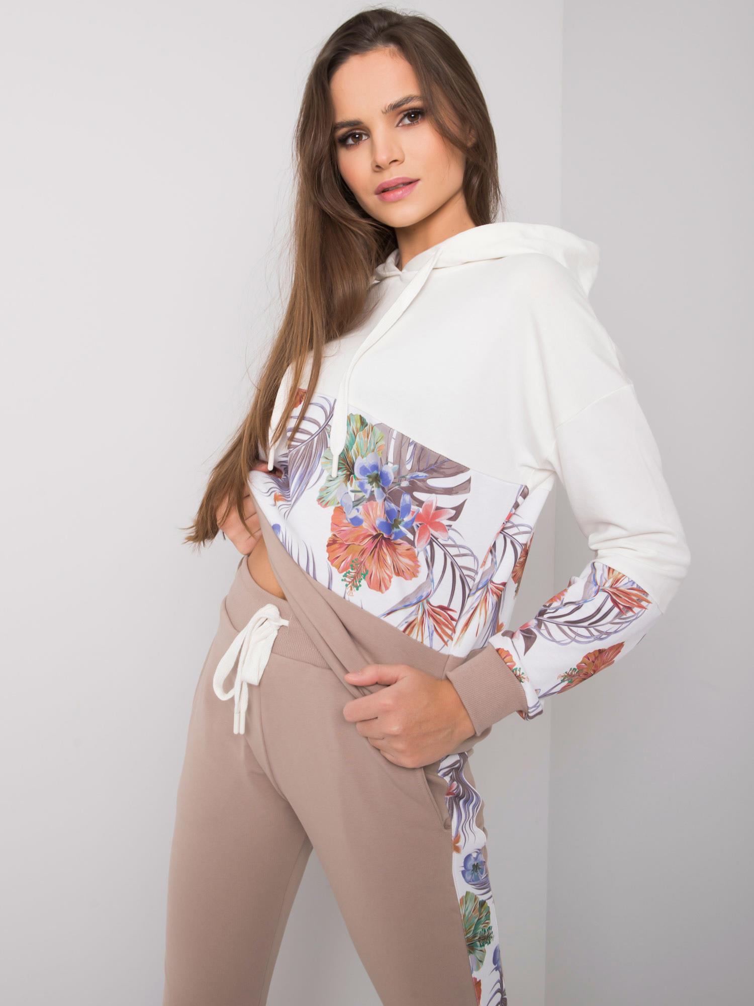 Ecru-beżowy komplet dwuczęściowy z bawełny Melanie RUE PARIS 