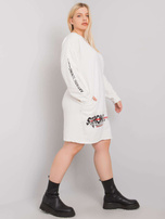 Ecru bawełniana tunika plus size Eleasha