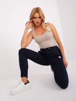 Hurt Granatowe spodnie dresowe z prostymi nogawkami