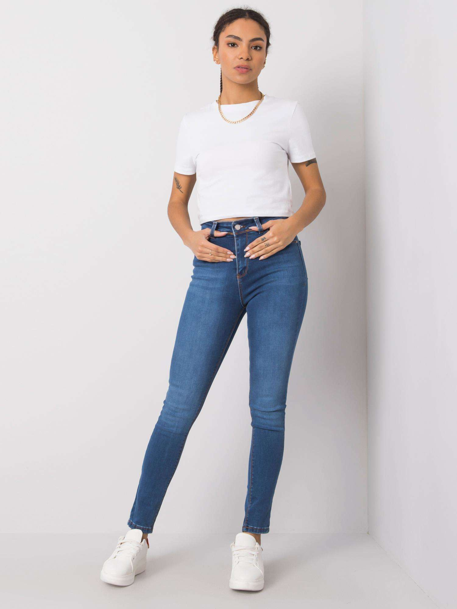 Niebieskie jeansy rurki Britanny RUE PARIS