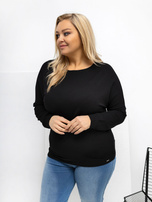 Czarna damska bluzka plus size z modalu