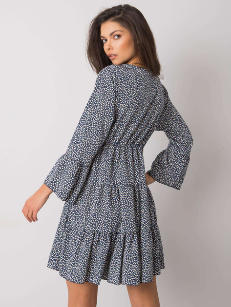 Granatowa sukienka w kwiatki Daleyza