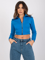 Ciemnoniebieska krótka rozpinana bluza dresowa Ann RUE PARIS 