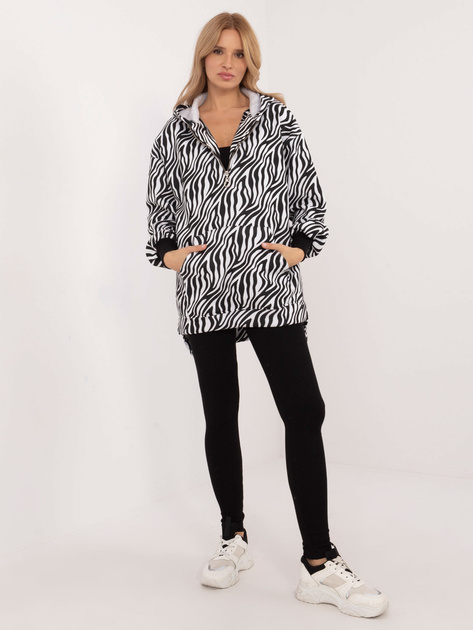 Hurt Czarno-biały trzyczęściowy komplet z bluzą w zebrę