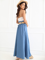 Niebieska maxi spódnica na lato