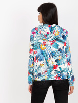 Hurt Biało-niebieska aufknöpfbare Sweatshirt mit Druck RUE PARIS.