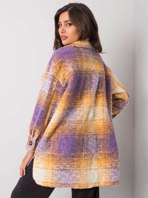 Fioletowo-żółta koszula w kratę Vissy