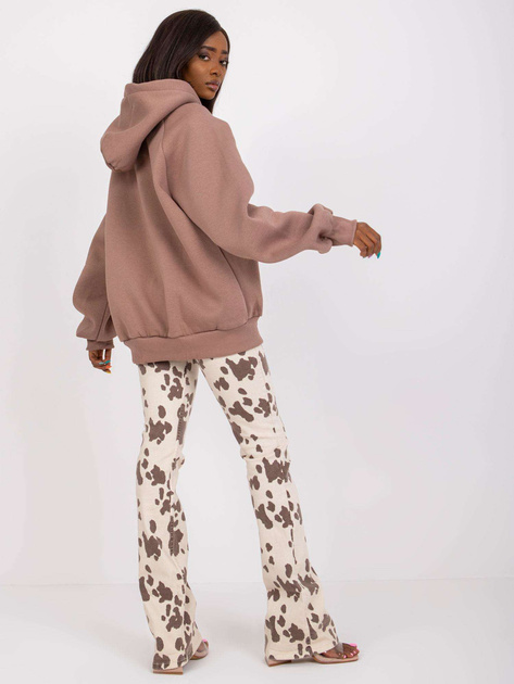 Brązowa bluza dresowa oversize z kapturem Valeria