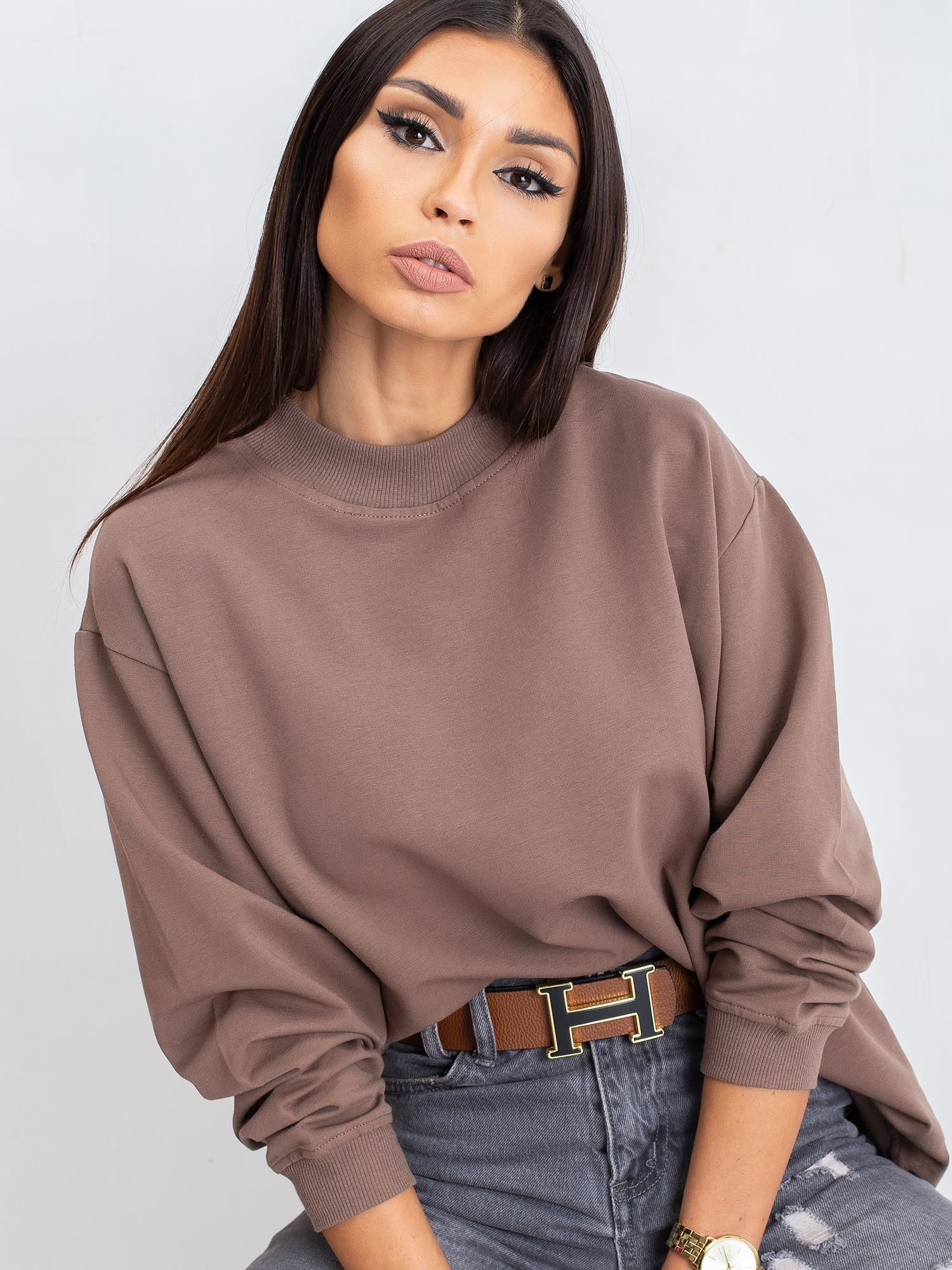 Kawowa bluza Twist
