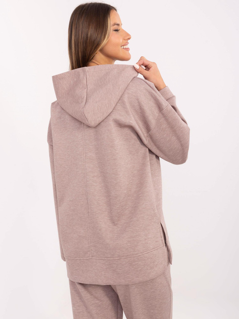 Hurt Ciemnobeżowa melanżowa damska bluza od kompletu