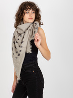 Hurtownia online Szary damski szal z nadrukiem 