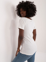 Hurt Ecru bluzka z koronką i krótkim rękawem