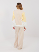 Beżowa bluza oversize bez kaptura RUE PARIS 