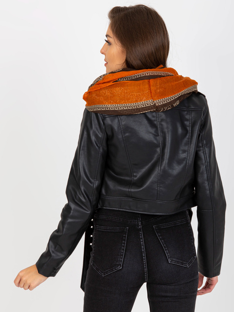 Hurtownia online Brązowa chusta komin z nadrukiem