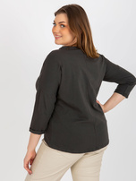 Hurt Khaki bluzka plus size z nadrukiem i rękawem 3/4