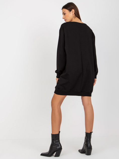 Hurtownia Czarna bawełniana bluza z nadrukiem