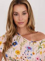 Jasnoróżowa luźna bluzka na lato SUBLEVEL 