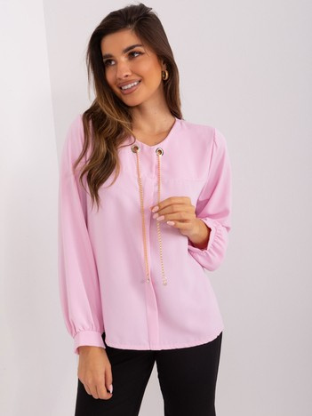 Wholesale Light Pink Elegant Blouse for Special Occasions