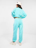 Turkusowy dresowy komplet z bluzą oversize