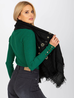 Hurt czarny damski szal we wzory