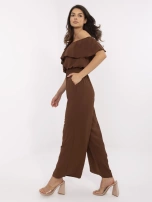 Brown long jumpsuit Spanish style.