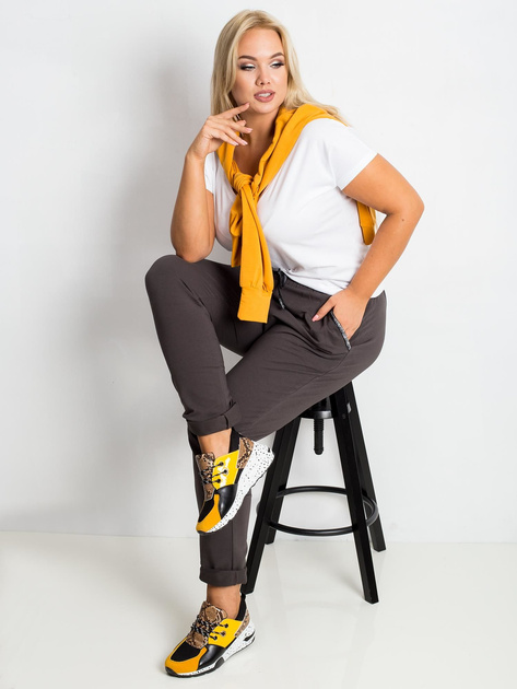 Khaki spodnie plus size Savage