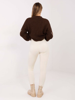 Białe prążkowane legginsy z wiskozą STITCH & SOUL 