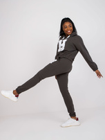 Khaki komplet dresowy z bluzą i spodniami Natela