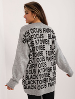 Hurt Szary sweter damski oversize