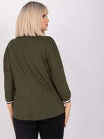 Khaki luźna bluzka plus size Marianna