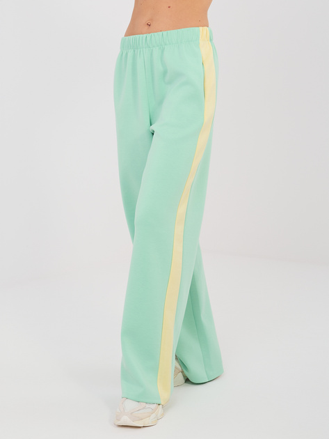 Jasnozielone dresowe spodnie bez zapięcia RUE PARIS
