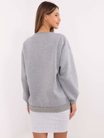 Hurt Szara melanżowa bluza bez kaptura z ociepleniem