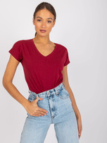 Bordowy t-shirt Emory