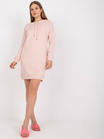 Light pink basic sports dress without a hood.