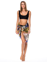 Hurtownia Chusta z bawełny w roślinne wzory