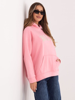 Jasnoróżowa bluza oversize z ociepleniem RUE PARIS