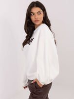 Ecru oversize mikina bez kapuce RUE PARIS.