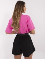 Hurtownia Czarne damskie spódnico-szorty z wiskozy