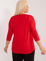 Czerwona bluzka plus size z wiskozy Mariel