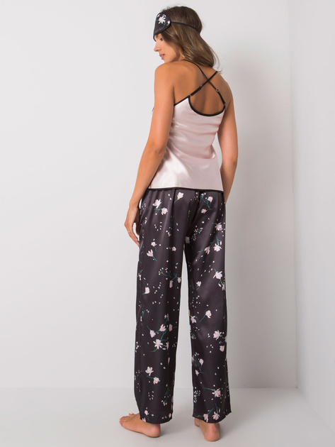 Czarno-różowy trzyczęściowy komplet do spania