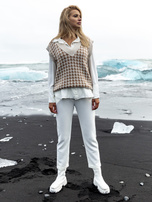 Hidalgo Women's White Formal Trousers