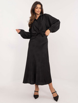 Hurtownia online Czarna midi spódnica w kwiaty 