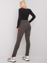 Ciemne khaki damskie spodnie dresowe Leeds