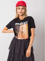 Czarny t-shirt Kylie