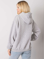 Szara melanżowa bluza z pikowaniem Hanna RUE PARIS 