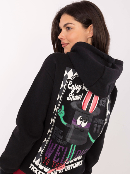 Grafitowa ocieplana bluza z nadrukiem SUBLEVEL