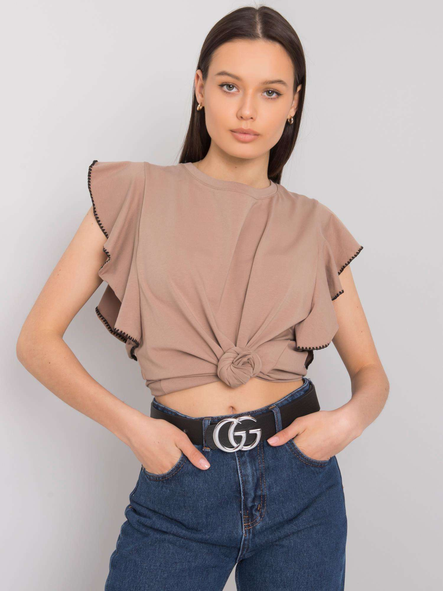 Dark beige blouse Vanesia