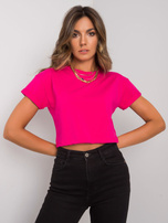 Fuksjowy krótki t-shirt Braelyn